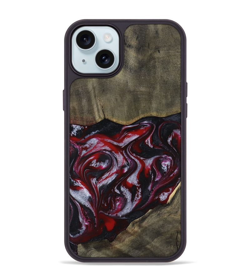 iPhone 15 Plus Wood Phone Case - Royalty (Red, 816612)