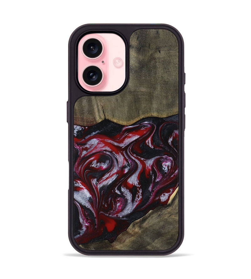 iPhone 16 Wood Phone Case - Royalty (Red, 816612)