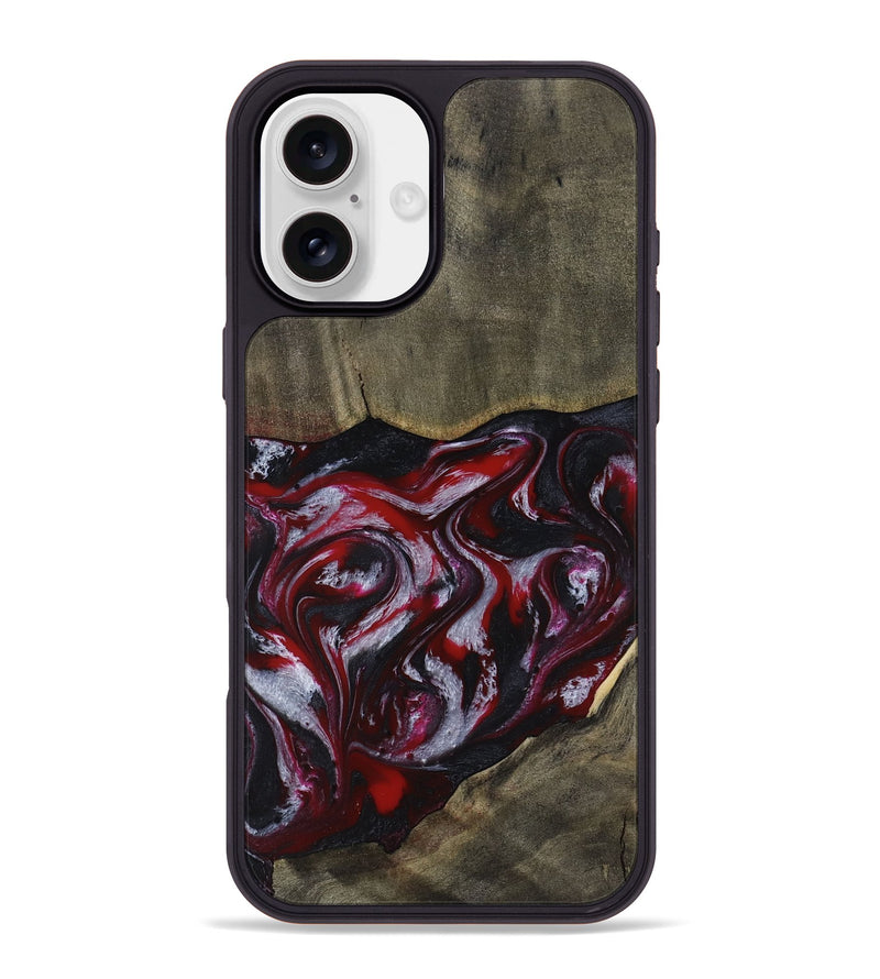 iPhone 16 Plus Wood Phone Case - Royalty (Red, 816612)