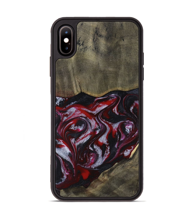 iPhone Xs Max Wood Phone Case - Royalty (Red, 816612)