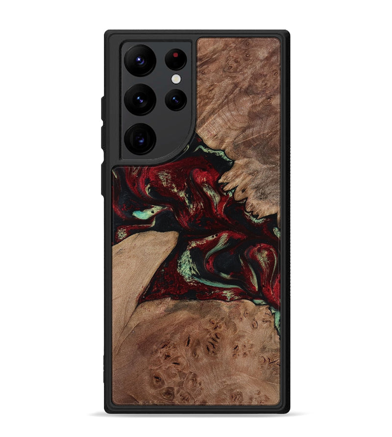 Galaxy S22 Ultra Wood Phone Case - Angel (Red, 816613)