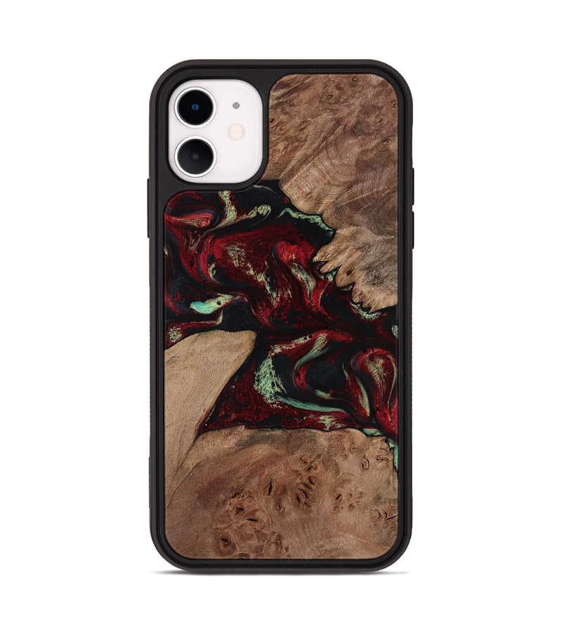 iPhone 11 Wood Phone Case - Angel (Red, 816613)