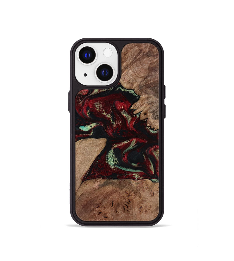 iPhone 13 mini Wood Phone Case - Angel (Red, 816613)