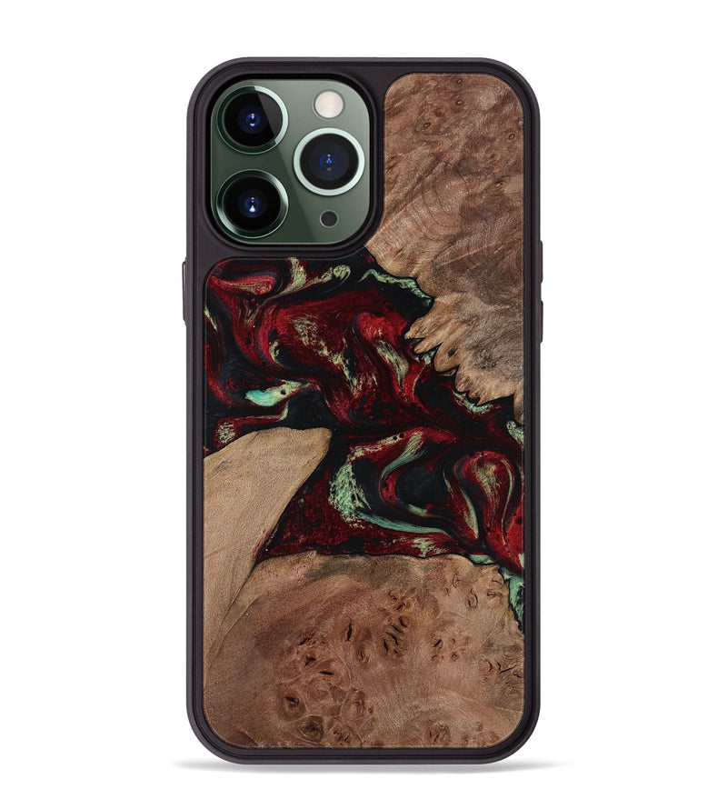 iPhone 13 Pro Max Wood Phone Case - Angel (Red, 816613)