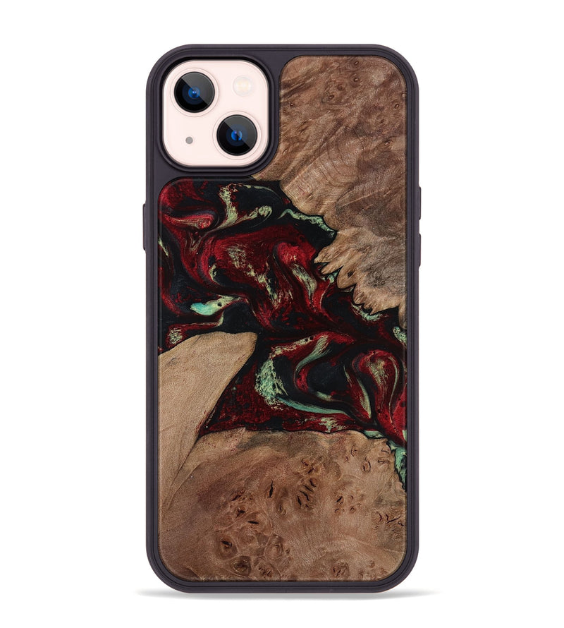 iPhone 14 Plus Wood Phone Case - Angel (Red, 816613)