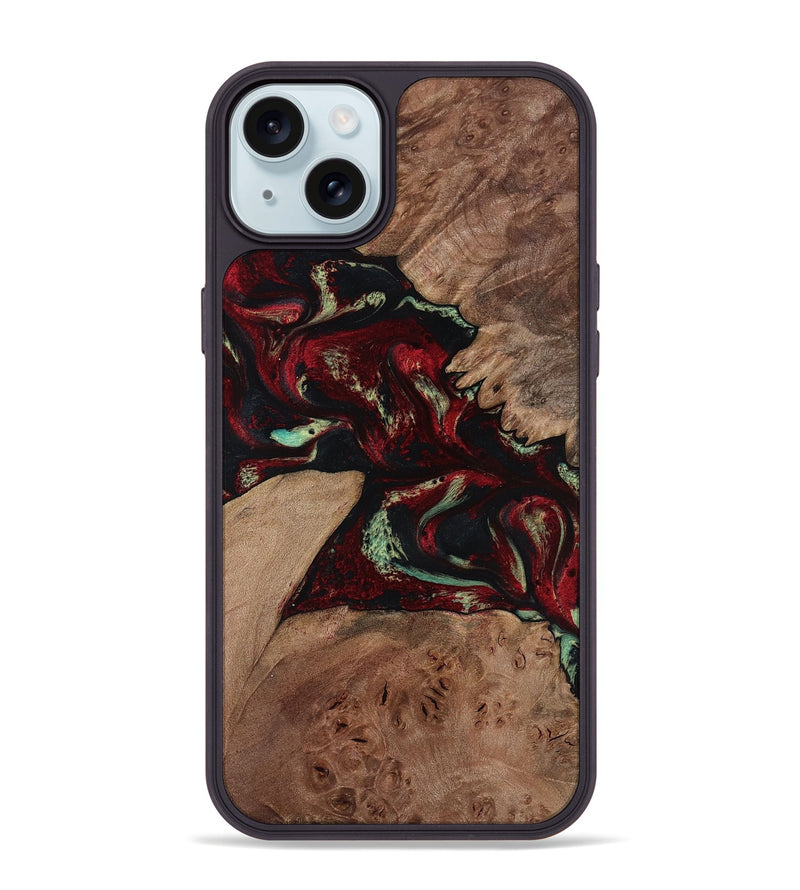 iPhone 15 Plus Wood Phone Case - Angel (Red, 816613)