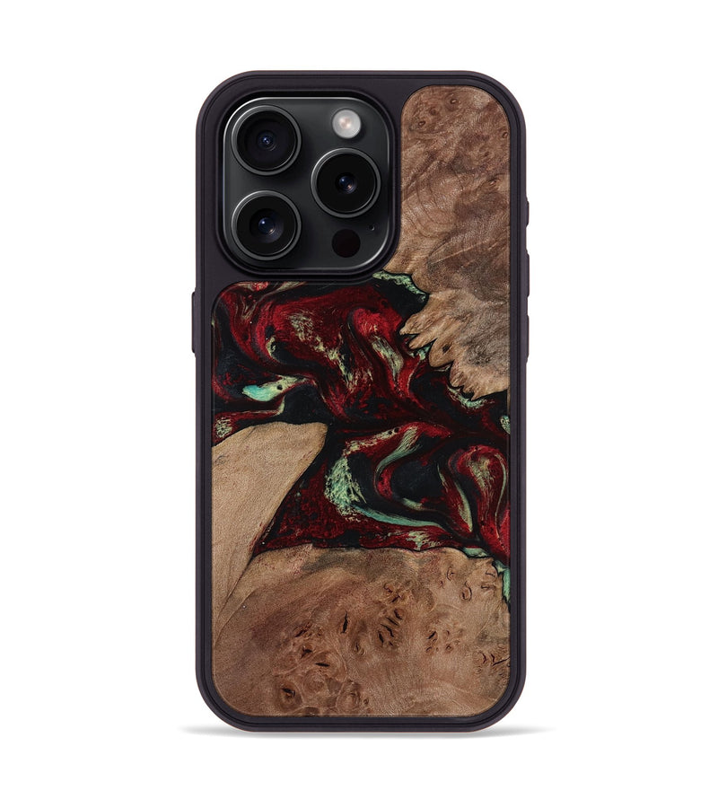 iPhone 15 Pro Wood Phone Case - Angel (Red, 816613)
