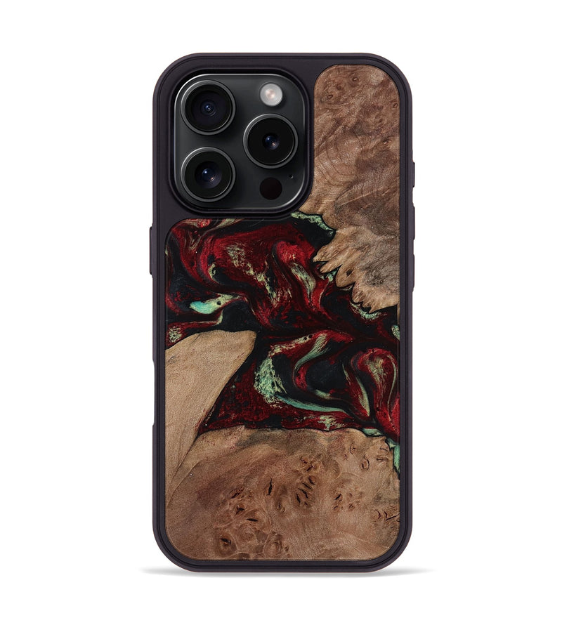iPhone 16 Pro Wood Phone Case - Angel (Red, 816613)