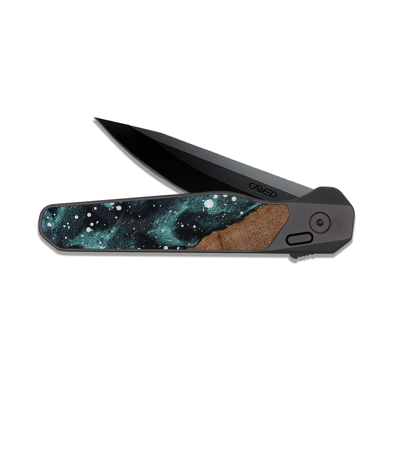 EDC Dark Slate Wood Pocket Knife - Aaden (Cosmos, 816615)