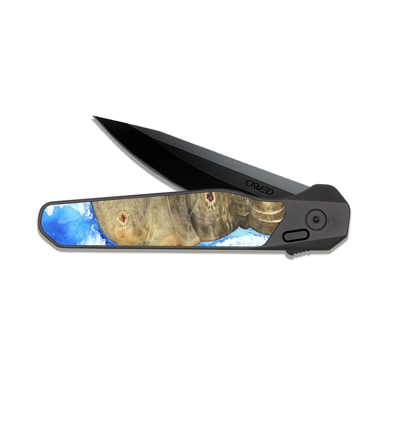 EDC Dark Slate Wood Pocket Knife - Cari (Coastal, 816623)