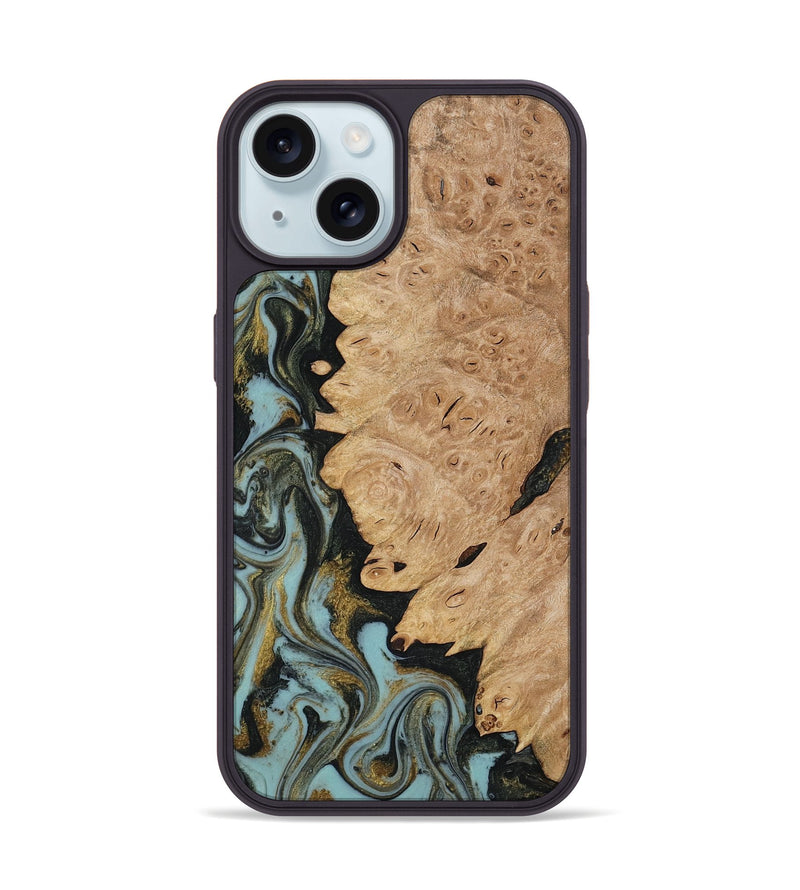 iPhone 15 Wood Phone Case - Calum (Green, 816640)