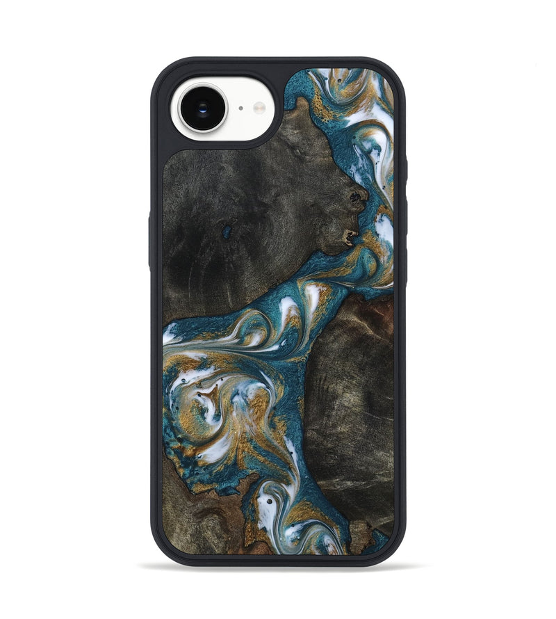 iPhone 17e Wood Phone Case - Gene (Teal & Gold, 816645)