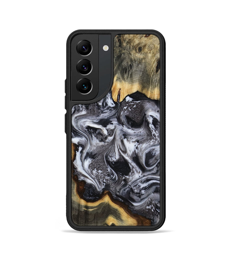 Galaxy S22 Wood Phone Case - Cara (Black & White, 816652)