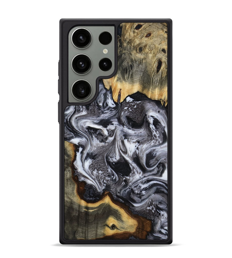 Galaxy S24 Ultra Wood Phone Case - Cara (Black & White, 816652)