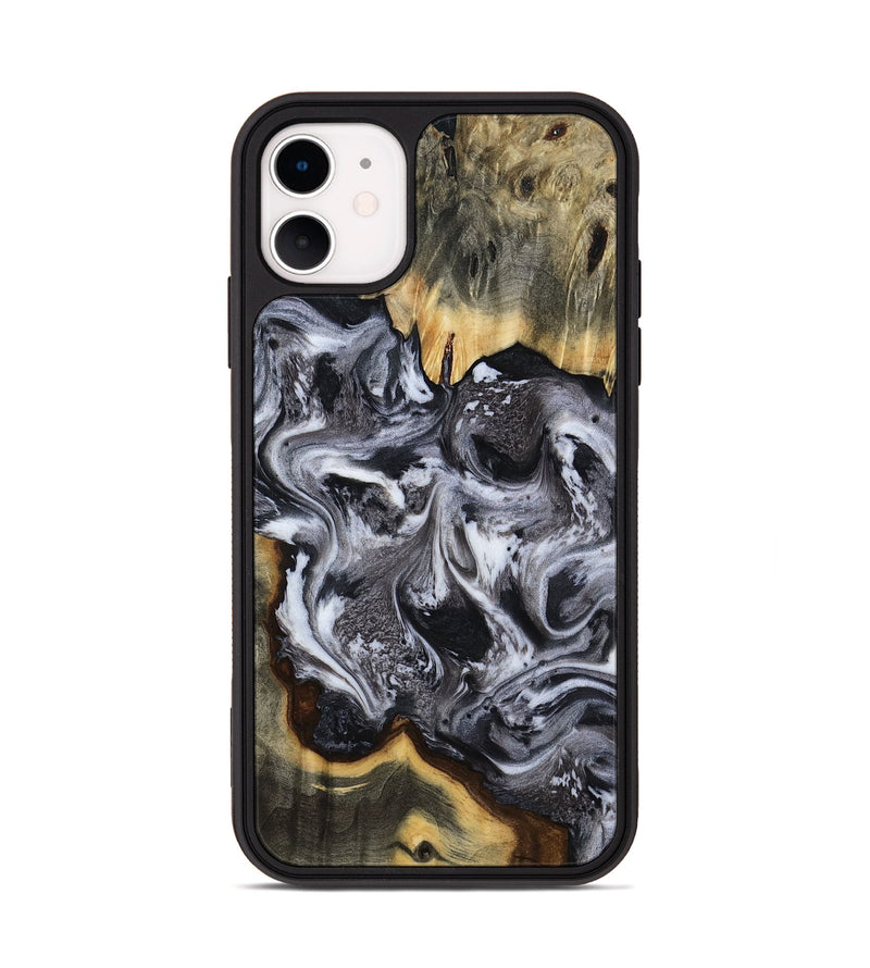 iPhone 11 Wood Phone Case - Cara (Black & White, 816652)