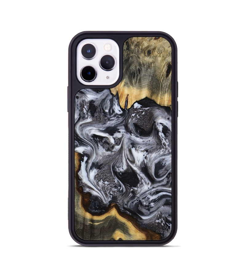 iPhone 11 Pro Wood Phone Case - Cara (Black & White, 816652)