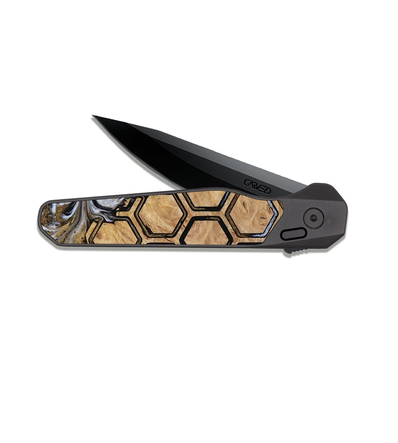 EDC Dark Slate Wood Pocket Knife - Candi (Pattern, 816659)