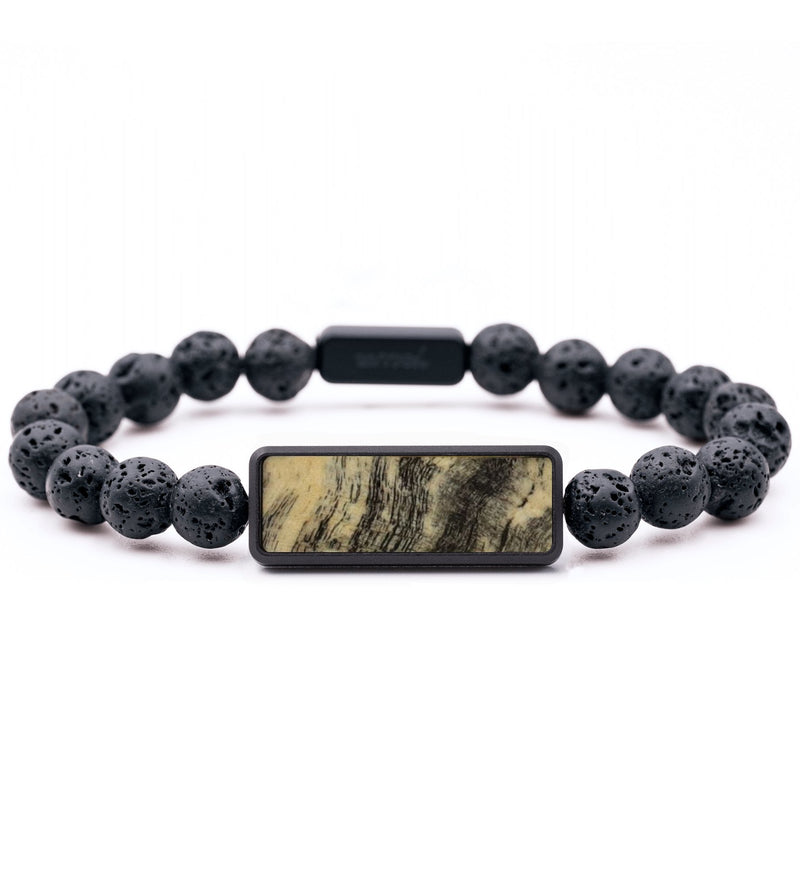 Lava Bead Wood Bracelet - Lester (Wood Burl, 816699)