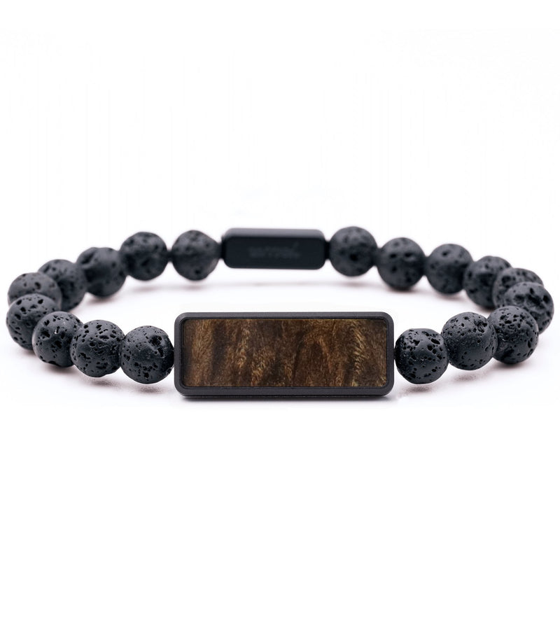 Lava Bead Wood Bracelet - Isiah (Wood Burl, 816706)