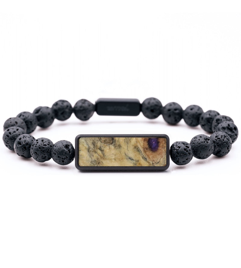 Lava Bead Wood Bracelet - Victor (Wood Burl, 816715)