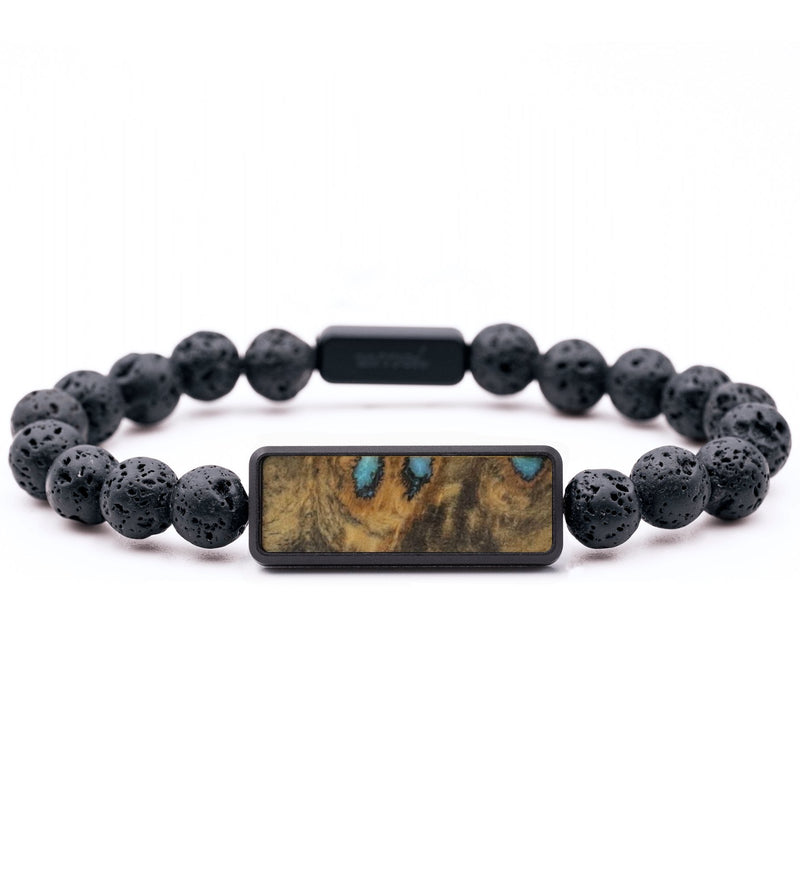 Lava Bead Wood Bracelet - Wendi (Wood Burl, 816716)