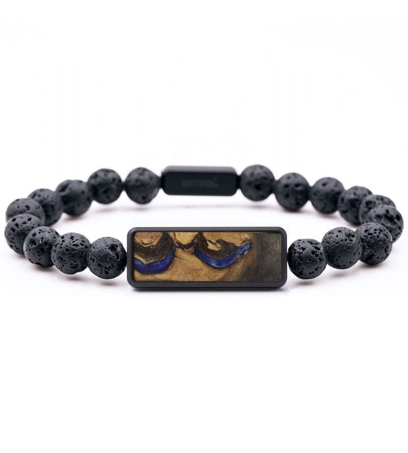 Lava Bead Wood Bracelet - Brianne (Wood Burl, 816727)