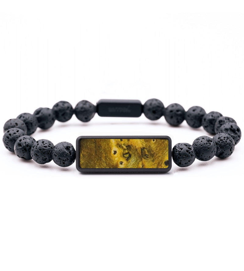 Lava Bead Wood Bracelet - Krystal (Wood Burl, 816739)