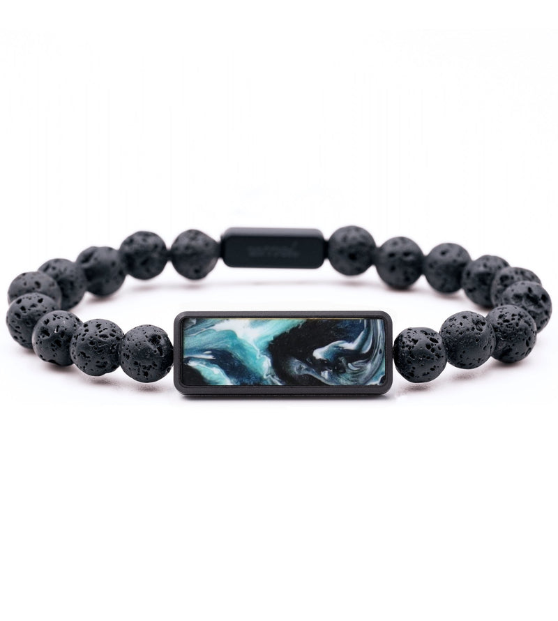 Lava Bead ResinArt Bracelet - Yvonne (Blue, 816745)