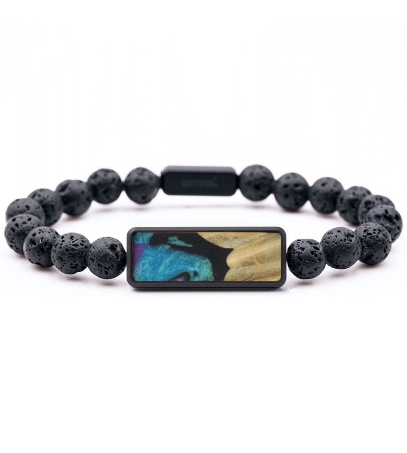 Lava Bead ResinArt Bracelet - Harrison (Blue, 816746)