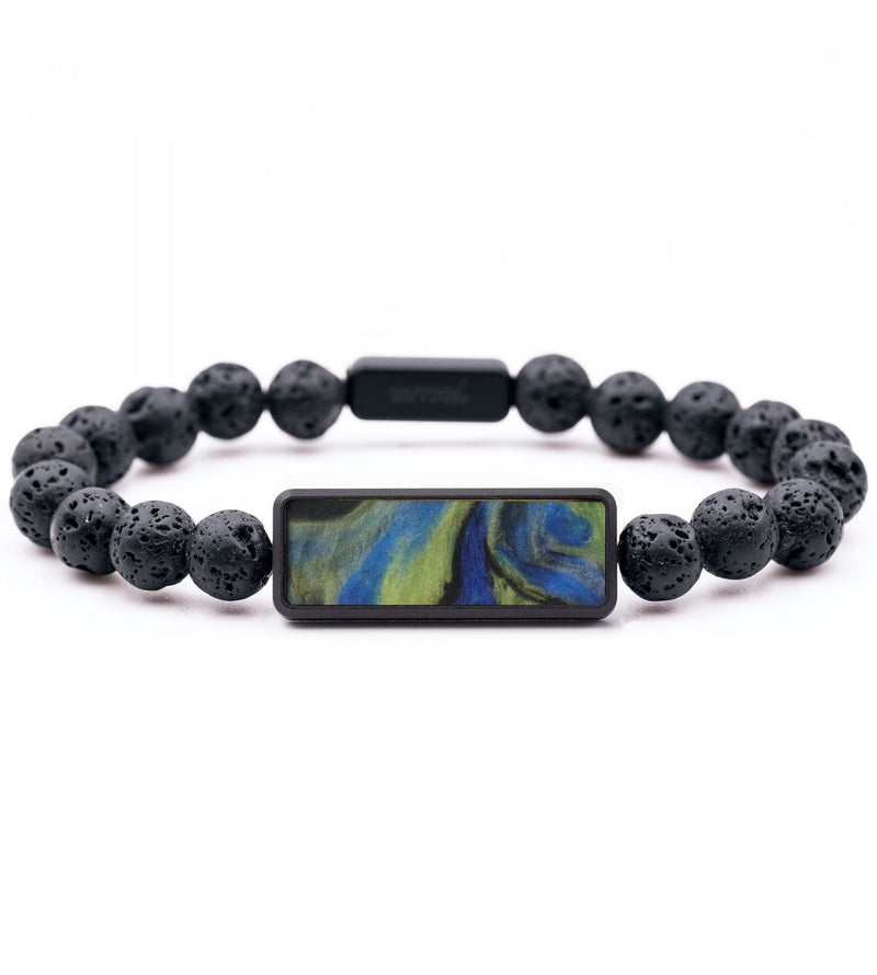 Lava Bead ResinArt Bracelet - Dulce (Blue, 816747)