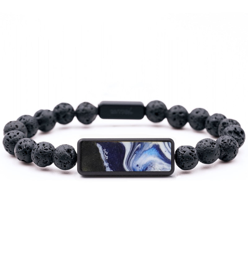 Lava Bead Wood Bracelet - Anaya (Blue, 816751)