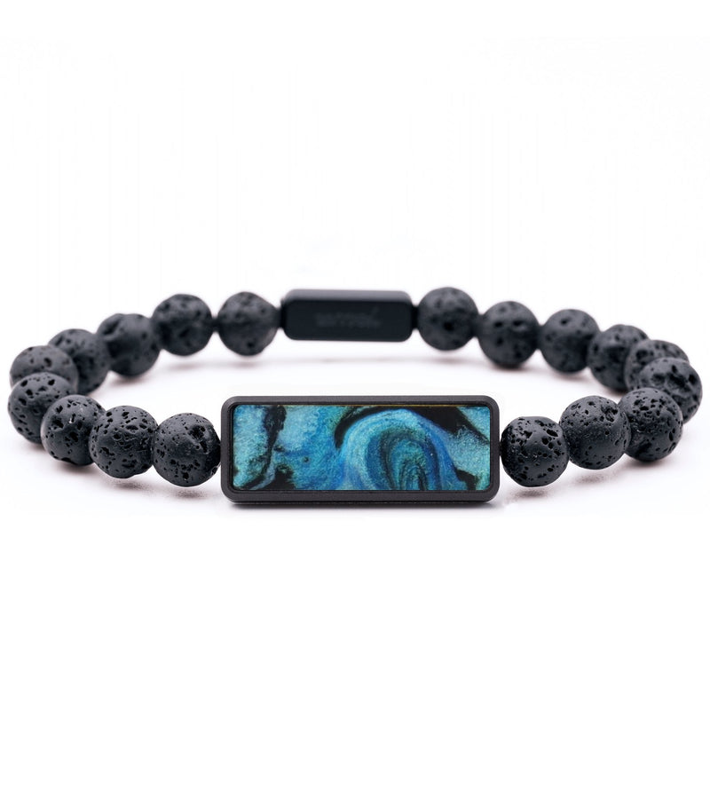 Lava Bead ResinArt Bracelet - Chelsie (Blue, 816752)