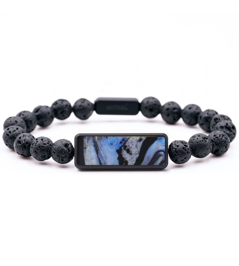 Lava Bead ResinArt Bracelet - Camron (Blue, 816762)