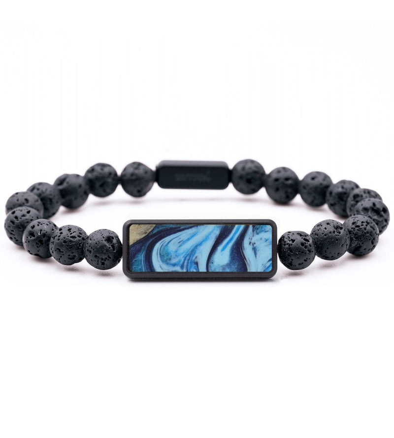 Lava Bead ResinArt Bracelet - Jim (Blue, 816764)