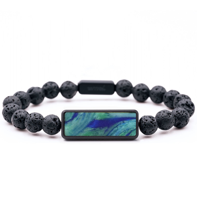 Lava Bead ResinArt Bracelet - Jayleen (Blue, 816770)