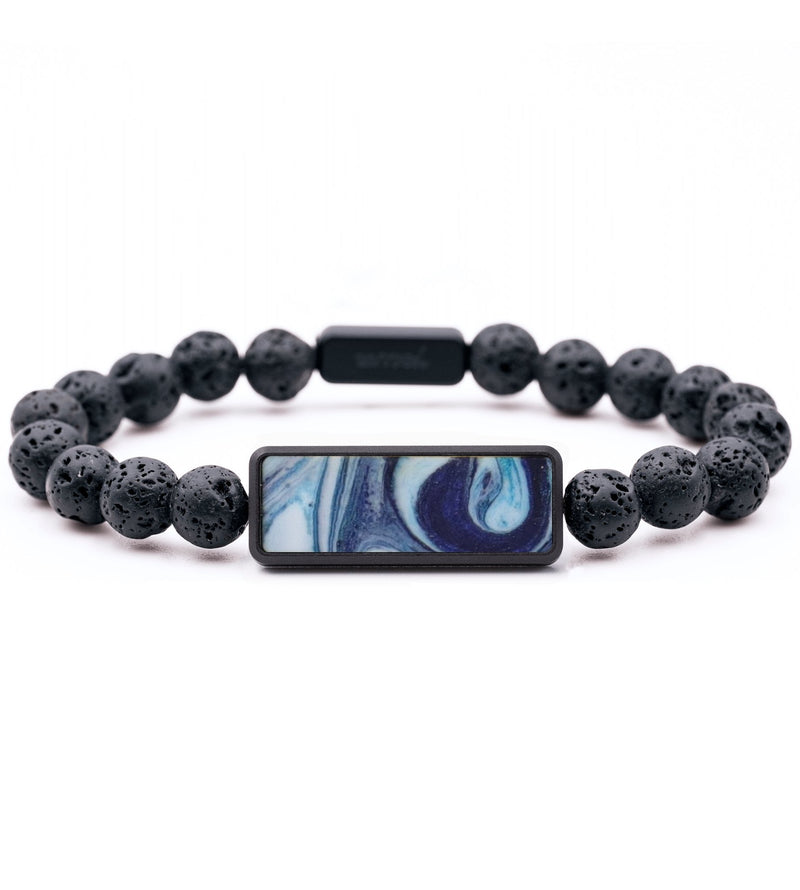 Lava Bead ResinArt Bracelet - Donald (Blue, 816771)