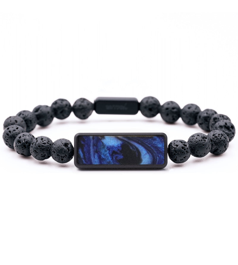 Lava Bead ResinArt Bracelet - Juanita (Blue, 816774)