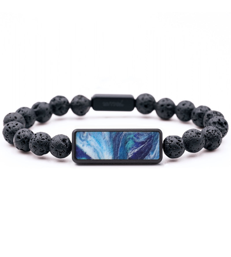 Lava Bead ResinArt Bracelet - Brandy (Blue, 816776)