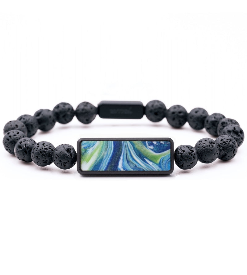 Lava Bead ResinArt Bracelet - Gracelyn (Blue, 816777)