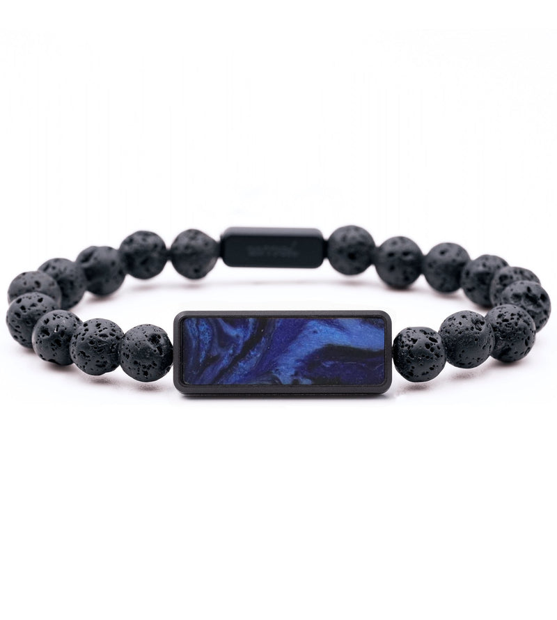 Lava Bead ResinArt Bracelet - Maxine (Blue, 816782)