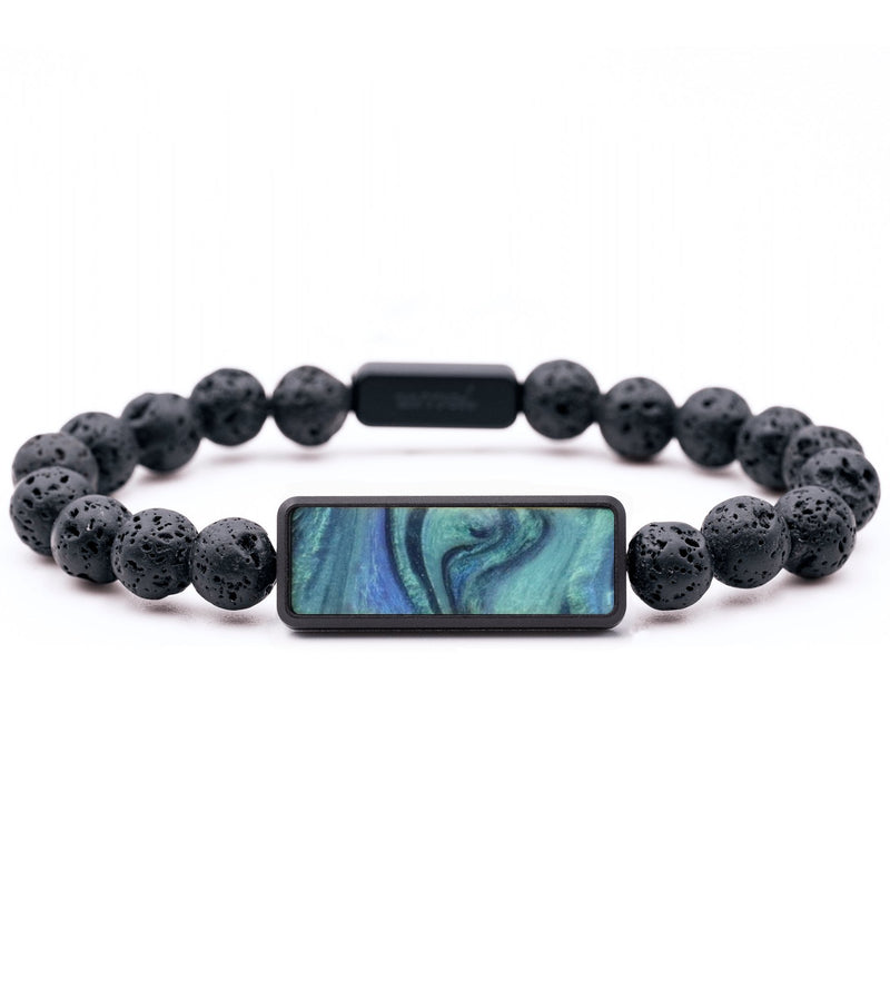 Lava Bead ResinArt Bracelet - Laverne (Blue, 816783)