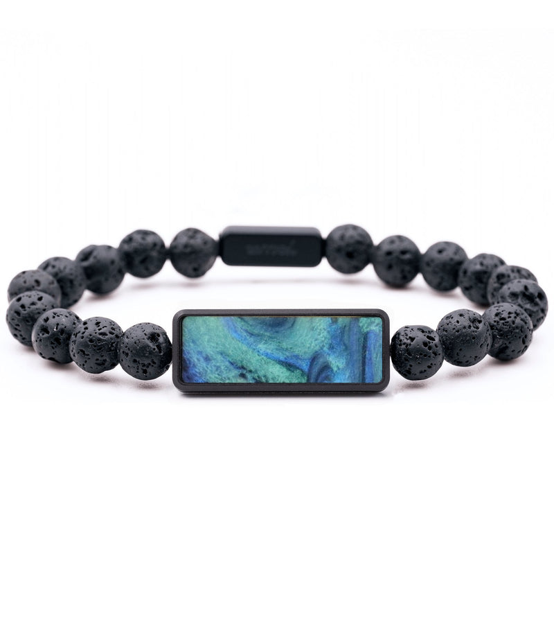 Lava Bead ResinArt Bracelet - Titus (Blue, 816785)