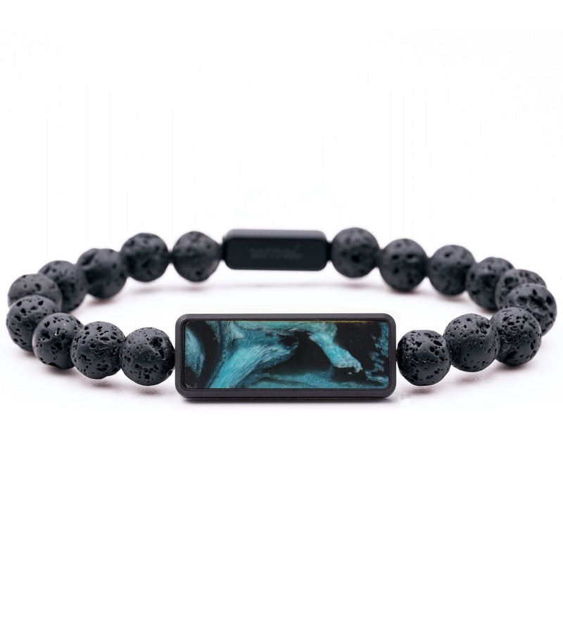 Lava Bead ResinArt Bracelet - Denise (Blue, 816789)