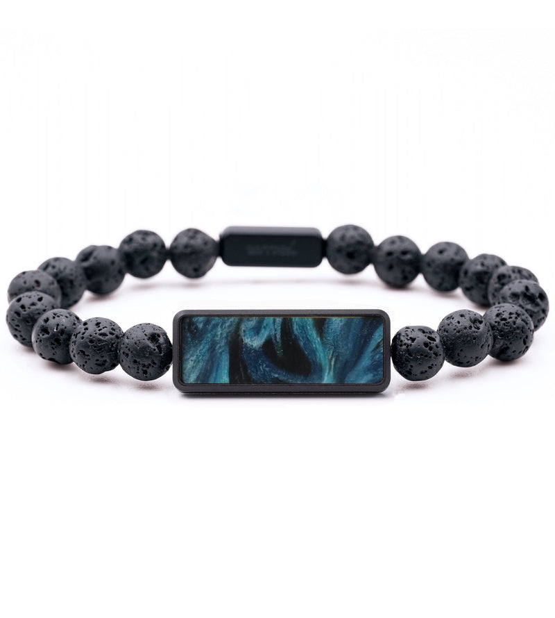 Lava Bead ResinArt Bracelet - Sharyn (Blue, 816792)