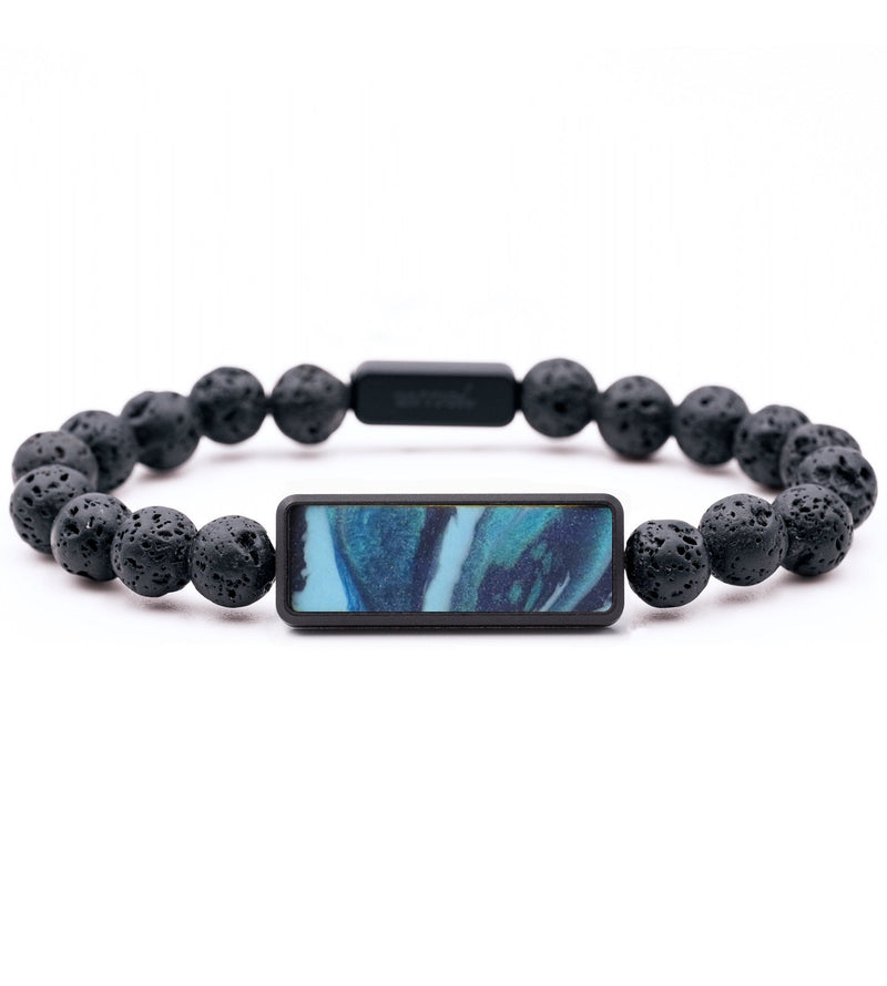 Lava Bead ResinArt Bracelet - Daxton (Blue, 816793)