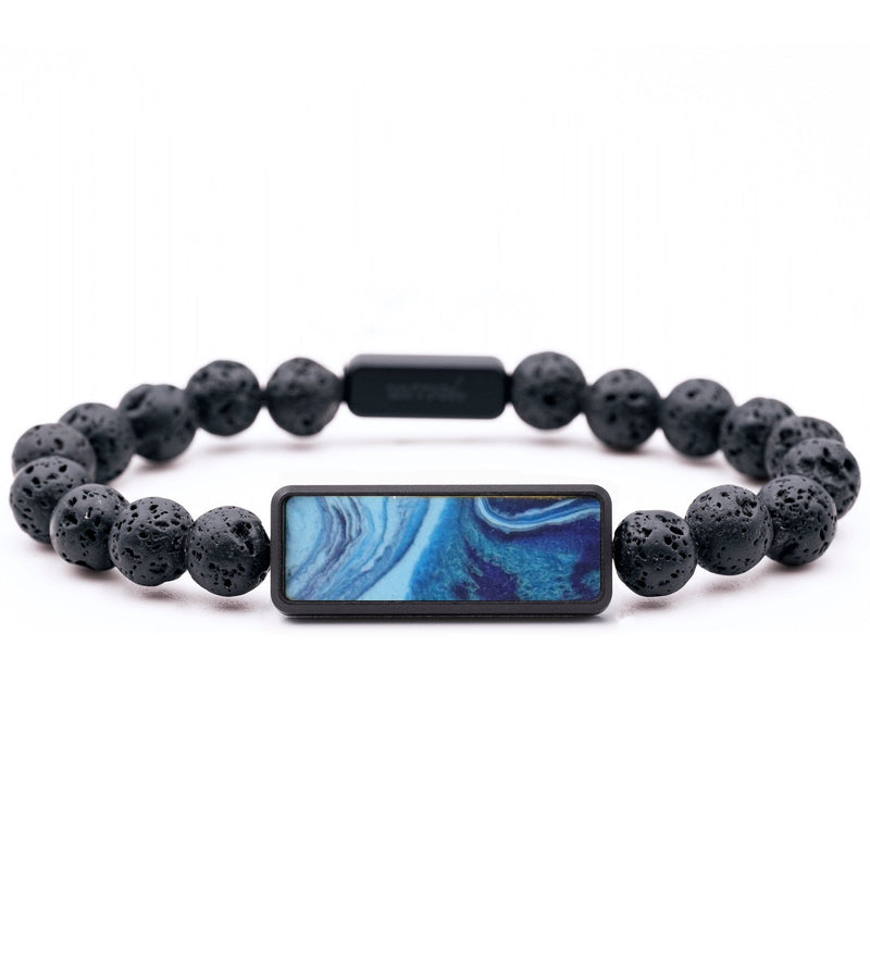 Lava Bead ResinArt Bracelet - Kennedi (Blue, 816795)