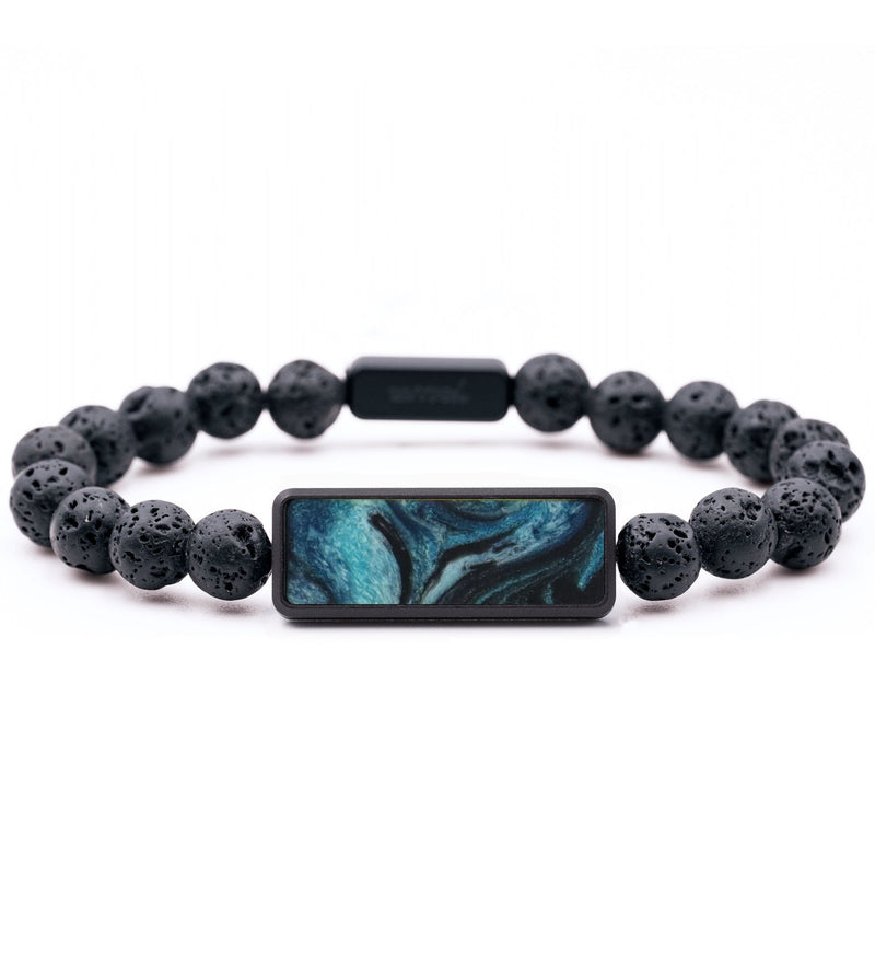 Lava Bead ResinArt Bracelet - Rihanna (Blue, 816796)