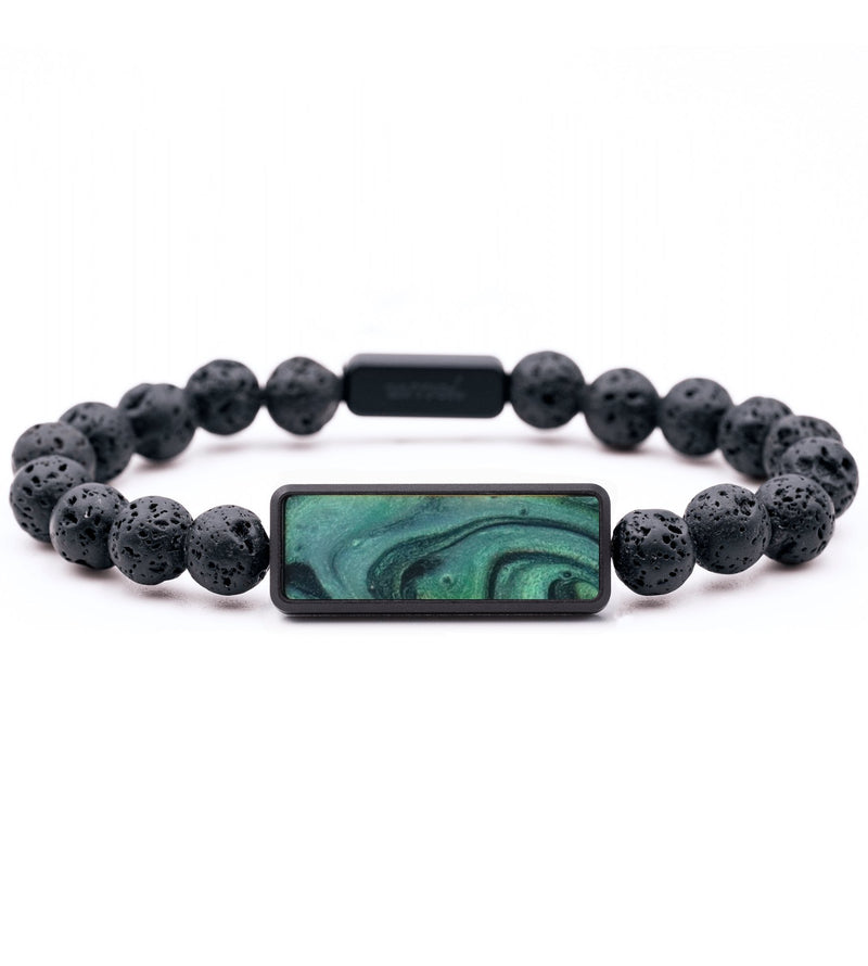 Lava Bead ResinArt Bracelet - Grace (Green, 816805)