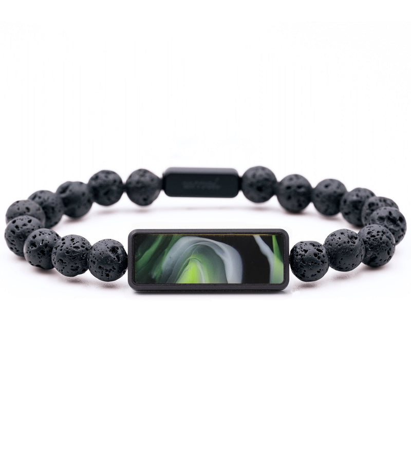 Lava Bead Wood Bracelet - Lawson (Green, 816809)