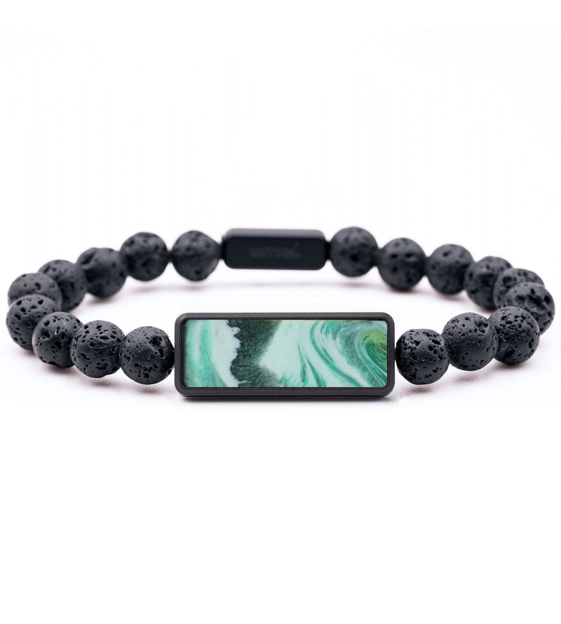 Lava Bead ResinArt Bracelet - Tasha (Green, 816820)